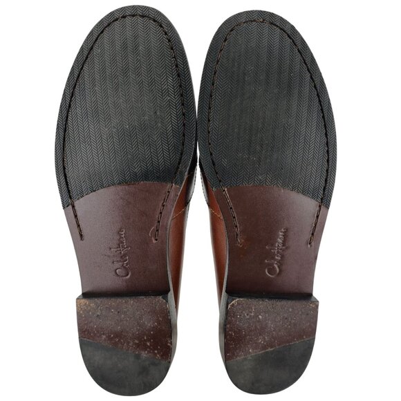 Cole Haan Douglas Mens 10.5 Saddle Tan Leather Dress Shoes Classic Penny Loafers - Picture 4 of 15